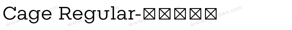 Cage Regular字体转换